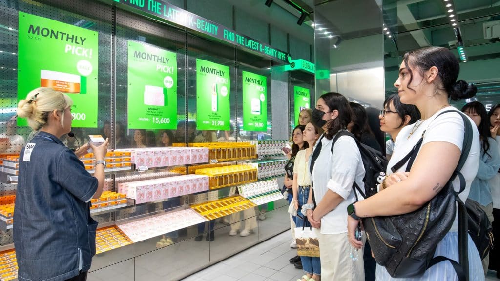 Foreign customers were 2% of Olive Young's offline store sales in 2022. In August 2026 they were 33%.